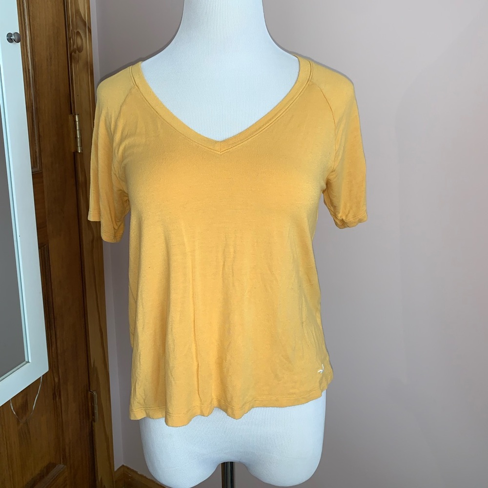 Yellow v-neck Easy Tee from Hollister